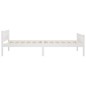vidaXL Estructura de cama de madera maciza de pino blanca 90x200 cm vidaXL Estructura de cama de madera maciza de pino blanca 90x200 cm