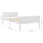 vidaXL Estructura de cama de madera maciza de pino blanca 90x200 cm vidaXL Estructura de cama de madera maciza de pino blanca 90x200 cm