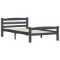 vidaXL Estructura de cama madera maciza pino gris oscuro 100x200 cm vidaXL Estructura de cama madera maciza pino gris oscuro 100x200 cm