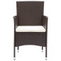 vidaXL Juego de comedor de jardín de 5 piezas marrón vidaXL Juego de comedor de jardín de 5 piezas marrón