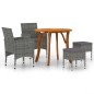 vidaXL Juego de comedor de jardín de 5 piezas gris vidaXL Juego de comedor de jardín de 5 piezas gris