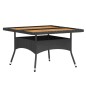 vidaXL Set comedor jardín 5 pzas ratán sintético y madera acacia negro vidaXL Set comedor jardín 5 pzas ratán sintético y madera acacia negro