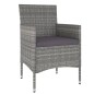 vidaXL Set comedor jardín 5 pzas ratán sintético vidrio templado gris vidaXL Set comedor jardín 5 pzas ratán sintético vidrio templado gris