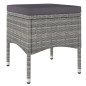 vidaXL Set comedor jardín 5 pzas ratán sintético vidrio templado gris vidaXL Set comedor jardín 5 pzas ratán sintético vidrio templado gris