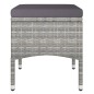 vidaXL Set comedor jardín 5 pzas ratán sintético vidrio templado gris vidaXL Set comedor jardín 5 pzas ratán sintético vidrio templado gris