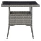 vidaXL Set comedor jardín 5 pzas ratán sintético vidrio templado gris vidaXL Set comedor jardín 5 pzas ratán sintético vidrio templado gris
