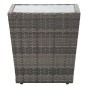vidaXL Mesa sillas jardín 5 pzas ratán sintético vidrio templado gris vidaXL Mesa sillas jardín 5 pzas ratán sintético vidrio templado gris