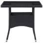 vidaXL Set comedor jardín 5 pzas ratán sintético vidrio templado negro vidaXL Set comedor jardín 5 pzas ratán sintético vidrio templado negro