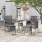 vidaXL Juego de muebles de jardín de 5 piezas ratán sintético gris vidaXL Juego de muebles de jardín de 5 piezas ratán sintético gris