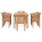 vidaXL Conjunto de comedor para jardín 7 piezas madera maciza de teca vidaXL Conjunto de comedor para jardín 7 piezas madera maciza de teca