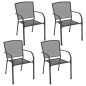vidaXL Juego muebles de comedor de jardín de 5 piezas acero antracita vidaXL Juego muebles de comedor de jardín de 5 piezas acero antracita
