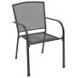 vidaXL Juego muebles de comedor de jardín de 5 piezas acero antracita vidaXL Juego muebles de comedor de jardín de 5 piezas acero antracita