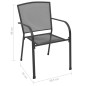 vidaXL Juego muebles de comedor de jardín de 5 piezas acero antracita vidaXL Juego muebles de comedor de jardín de 5 piezas acero antracita