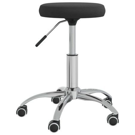 vidaXL Taburete de masajes terciopelo negro
