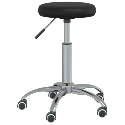 vidaXL Taburete de masaje cuero sintético negro