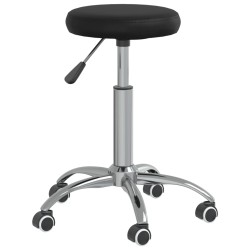 vidaXL Taburete de masaje cuero sintético negro