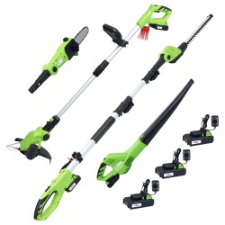 vidaXL Set de herramientas eléctricas de jardín sin cable 4 piezas