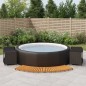 vidaXL Borde bañera hidromasaje madera acacia y ratán sintético negro vidaXL Borde bañera hidromasaje madera acacia y ratán sintético negro