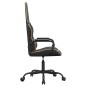 vidaXL Silla gaming cuero sintético negro y dorado vidaXL Silla gaming cuero sintético negro y dorado