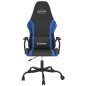 vidaXL Silla gaming cuero sintético negro y azul vidaXL Silla gaming cuero sintético negro y azul