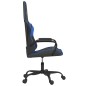 vidaXL Silla gaming cuero sintético negro y azul vidaXL Silla gaming cuero sintético negro y azul