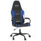 vidaXL Silla gaming cuero sintético negro y azul vidaXL Silla gaming cuero sintético negro y azul