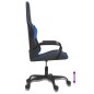 vidaXL Silla gaming cuero sintético negro y azul vidaXL Silla gaming cuero sintético negro y azul