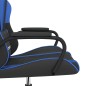 vidaXL Silla gaming cuero sintético negro y azul vidaXL Silla gaming cuero sintético negro y azul
