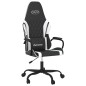 vidaXL Silla gaming cuero sintético negro y blanco vidaXL Silla gaming cuero sintético negro y blanco