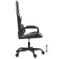 vidaXL Silla gaming cuero sintético negro y blanco vidaXL Silla gaming cuero sintético negro y blanco