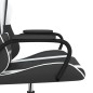 vidaXL Silla gaming cuero sintético negro y blanco vidaXL Silla gaming cuero sintético negro y blanco