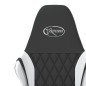 vidaXL Silla gaming cuero sintético negro y blanco vidaXL Silla gaming cuero sintético negro y blanco