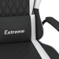 vidaXL Silla gaming cuero sintético negro y blanco vidaXL Silla gaming cuero sintético negro y blanco
