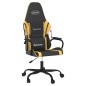 vidaXL Silla gaming cuero sintético negro y dorado vidaXL Silla gaming cuero sintético negro y dorado