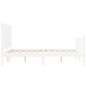 vidaXL Estructura cama de matrimonio con cabecero madera maciza blanco vidaXL Estructura cama de matrimonio con cabecero madera maciza blanco