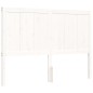 vidaXL Estructura cama de matrimonio con cabecero madera maciza blanco vidaXL Estructura cama de matrimonio con cabecero madera maciza blanco
