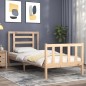 vidaXL Estructura de cama con cabecero madera maciza 100x200 cm vidaXL Estructura de cama con cabecero madera maciza 100x200 cm