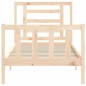 vidaXL Estructura de cama con cabecero madera maciza 100x200 cm vidaXL Estructura de cama con cabecero madera maciza 100x200 cm