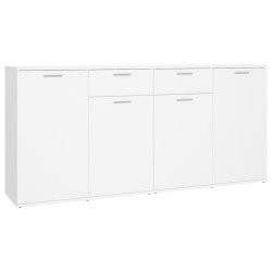 vidaXL Aparador de madera de ingeniería negro 160x36x75 cm