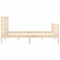 vidaXL Estructura de cama de matrimonio con cabecero madera maciza vidaXL Estructura de cama de matrimonio con cabecero madera maciza