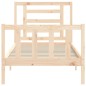 vidaXL Estructura de cama con cabecero madera maciza vidaXL Estructura de cama con cabecero madera maciza
