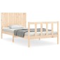 vidaXL Estructura de cama con cabecero madera maciza 100x200 cm vidaXL Estructura de cama con cabecero madera maciza 100x200 cm