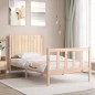 vidaXL Estructura de cama con cabecero madera maciza 100x200 cm vidaXL Estructura de cama con cabecero madera maciza 100x200 cm