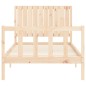 vidaXL Estructura de cama con cabecero madera maciza 100x200 cm vidaXL Estructura de cama con cabecero madera maciza 100x200 cm