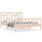 vidaXL Estructura de cama con cabecero madera maciza 160x200 cm