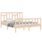 vidaXL Estructura de cama con cabecero madera maciza 160x200 cm