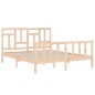 vidaXL Estructura de cama con cabecero madera maciza 160x200 cm
