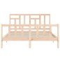 vidaXL Estructura de cama con cabecero madera maciza 160x200 cm