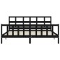 vidaXL Estructura de cama con cabecero madera maciza negro 200x200 cm vidaXL Estructura de cama con cabecero madera maciza negro 200x200 cm