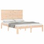 vidaXL Estructura de cama de matrimonio con cabecero madera maciza vidaXL Estructura de cama de matrimonio con cabecero madera maciza